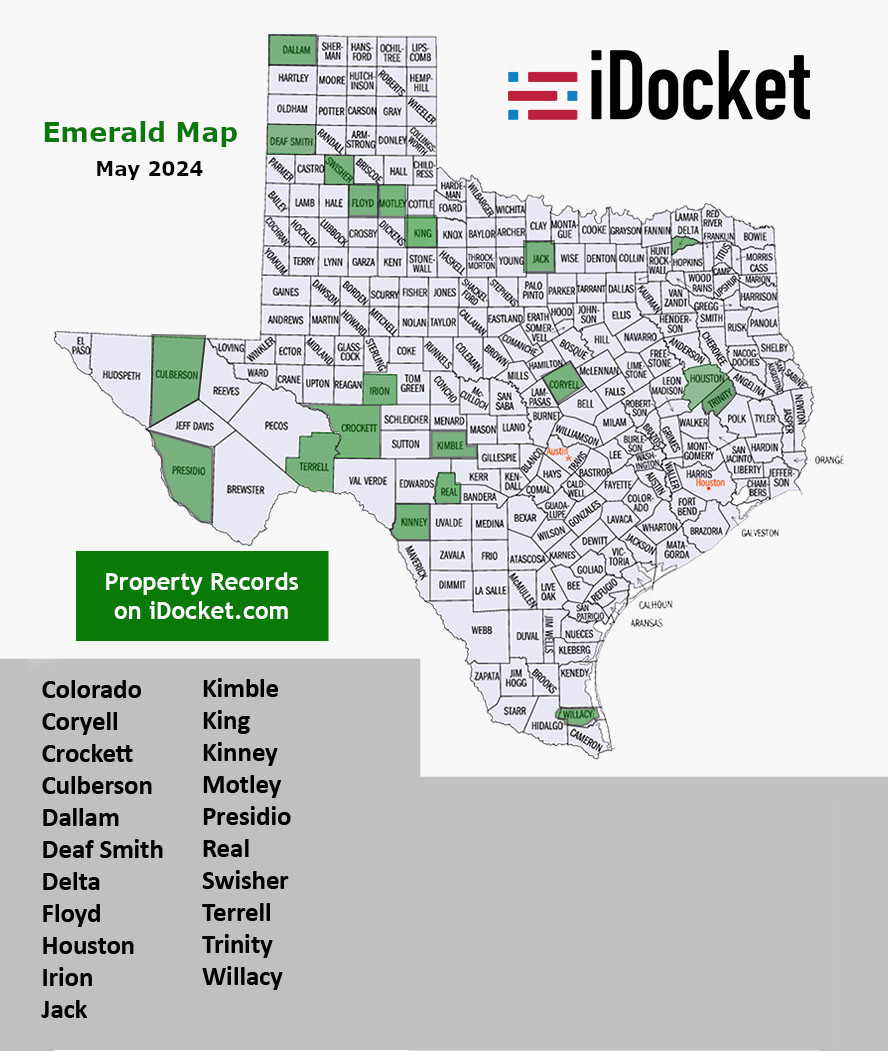 Texas map for property records