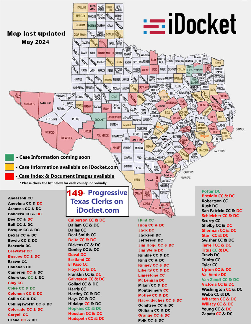 Texas map for Judicial Cases